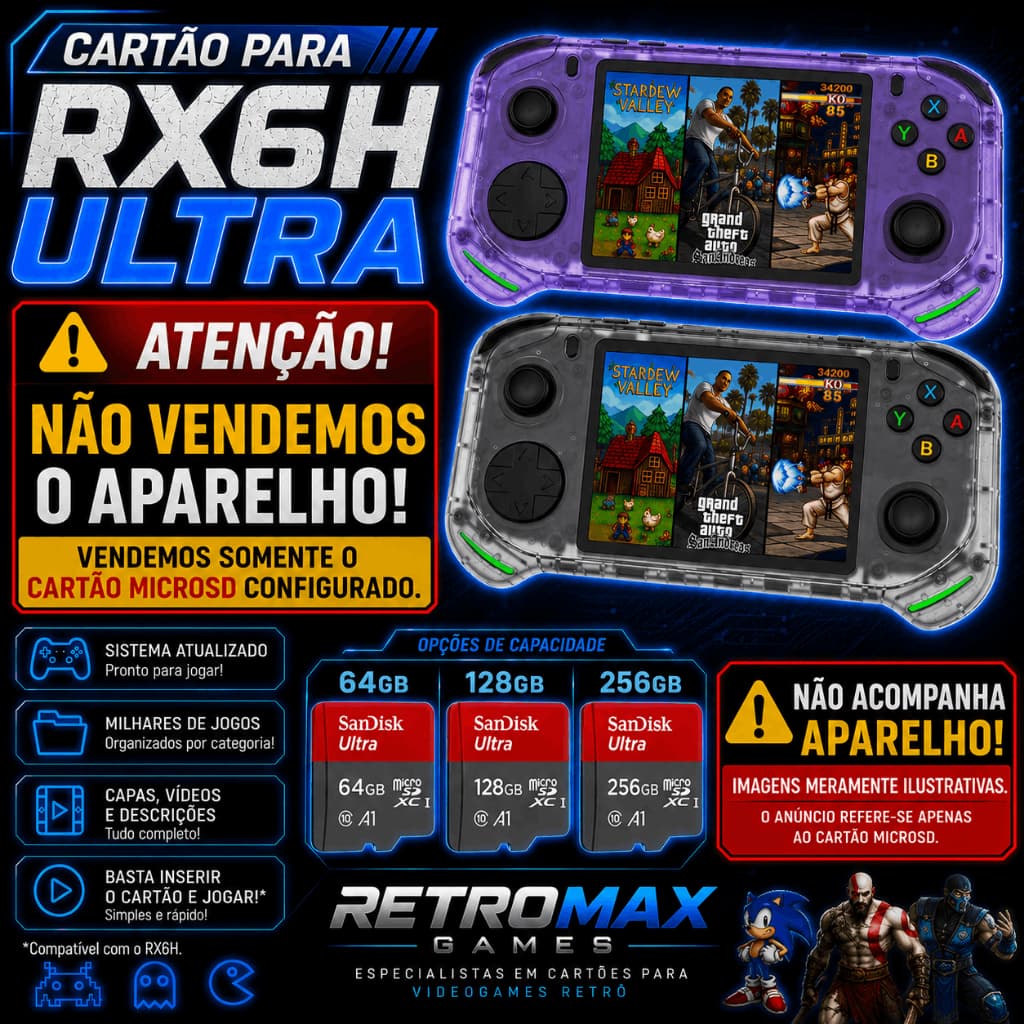 CARTÃO ATUALIZADO PARA RX6H (SOMENTE O CARTÃO)