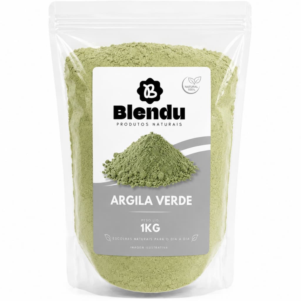 Argila Verde em Pó Pura Natural Máscara Facial e Corporal Skincare Pele Oleosa e Acne Limpeza Profunda