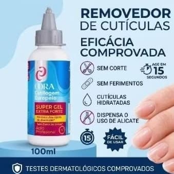 Removedor de Cutículas Líquido Kinq Cora - Remove em 15s, Hidrata e Vegano 100ml