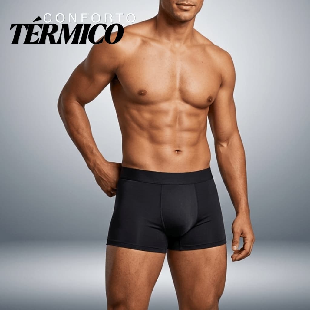 Cueca Boxer Masculina Poliamida Premium Alta Resistência Cós Confortável Não Marca Esporte Dia a Dia