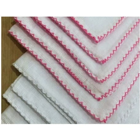 Kit 5 Paninhos de Boca Para Bebê Tecido 100%0 Algodão Babete Macia Absorvente Fralda