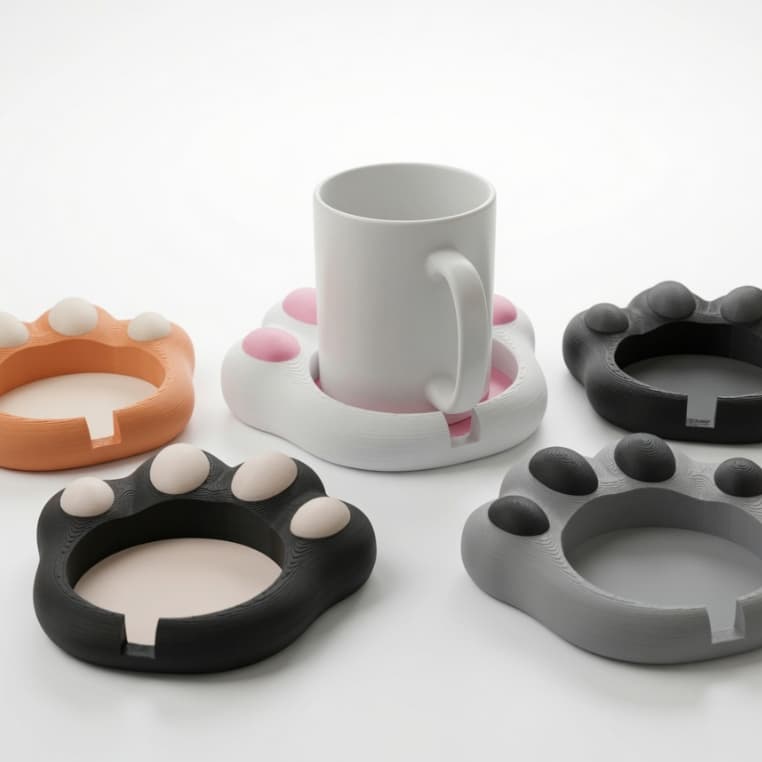 Suporte de Caneca Pata de Gato | Porta Caneca Pata de Gato | Pata de Gato Suporte