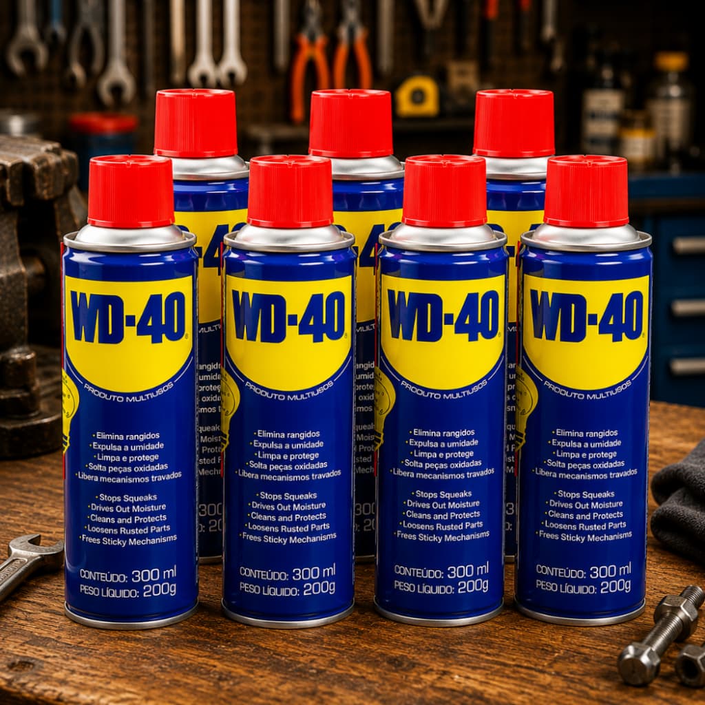KIT 6 WD-40 DESENGRIPANTE LUBRIFICANTE SPRAY MULTUSO ANTIFERRUGEM