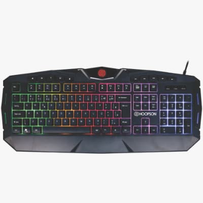 Teclado gamer Led RGB, Teclas multimídia, 19 teclas anti-ghosting, Hoopson TPC-073