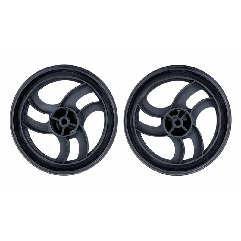 Roda plástica aro 8” furo eixo 9mm carrinho feira, carrinho de praia, reposição