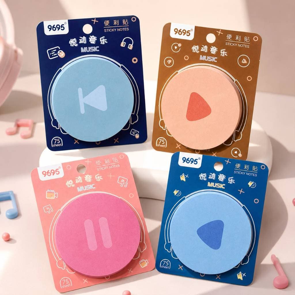 Bloco Adesivo Notas Musicais / Post it adesivo 75 folhas