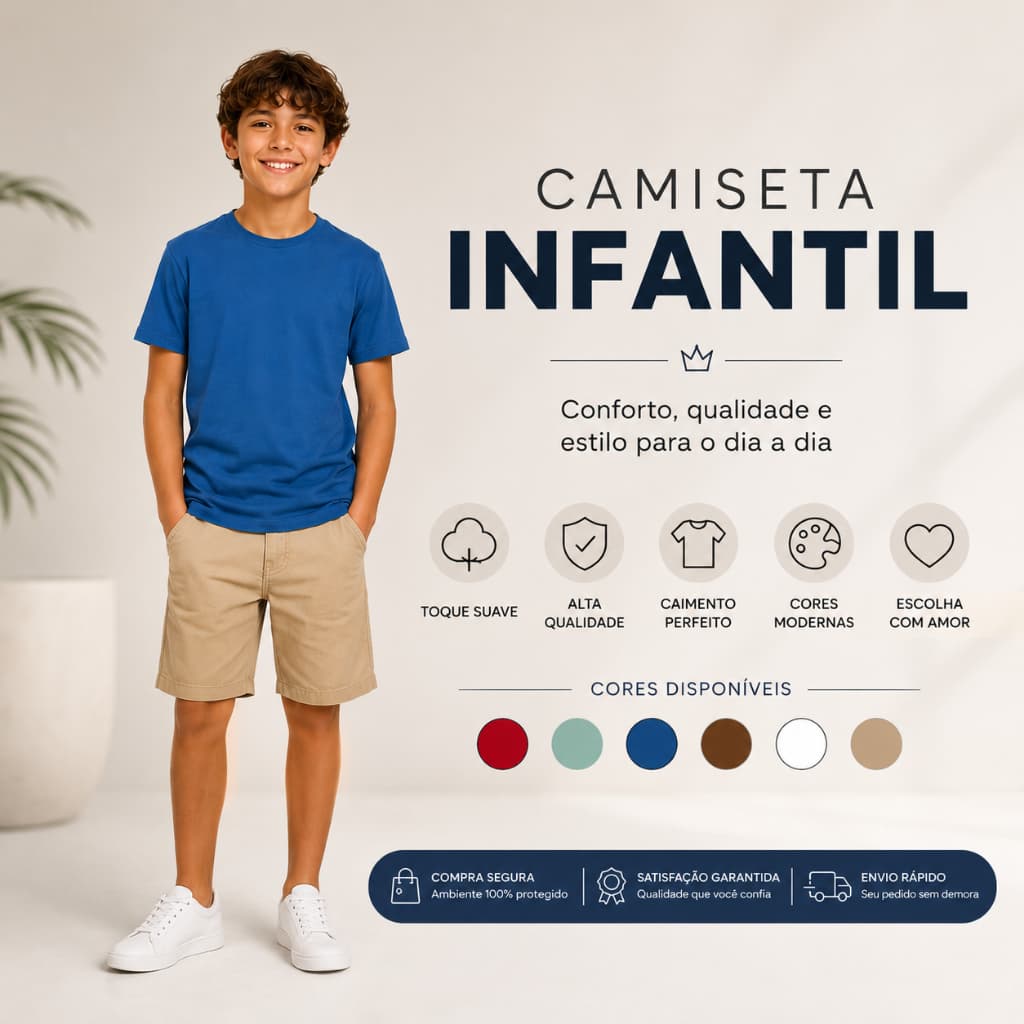 Camisa Infantil Masculina Premium
