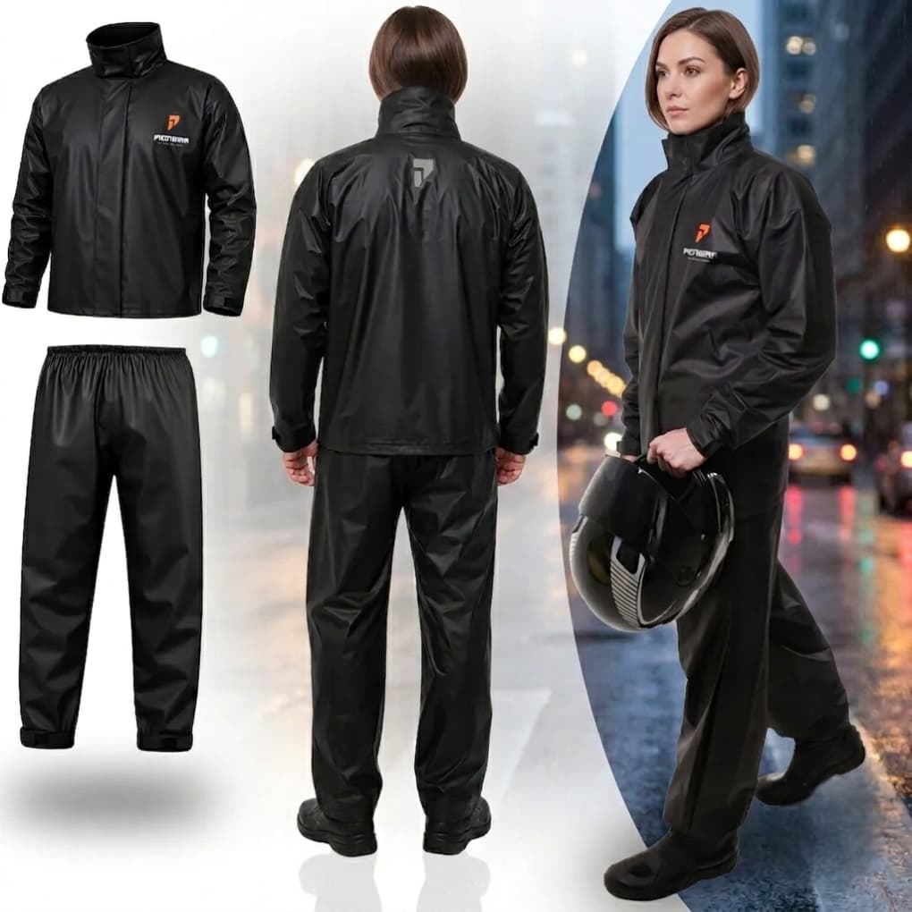 Capa de Chuva Moto Feminina Pioneira PVC Completa Impermeável - Alta Resistência