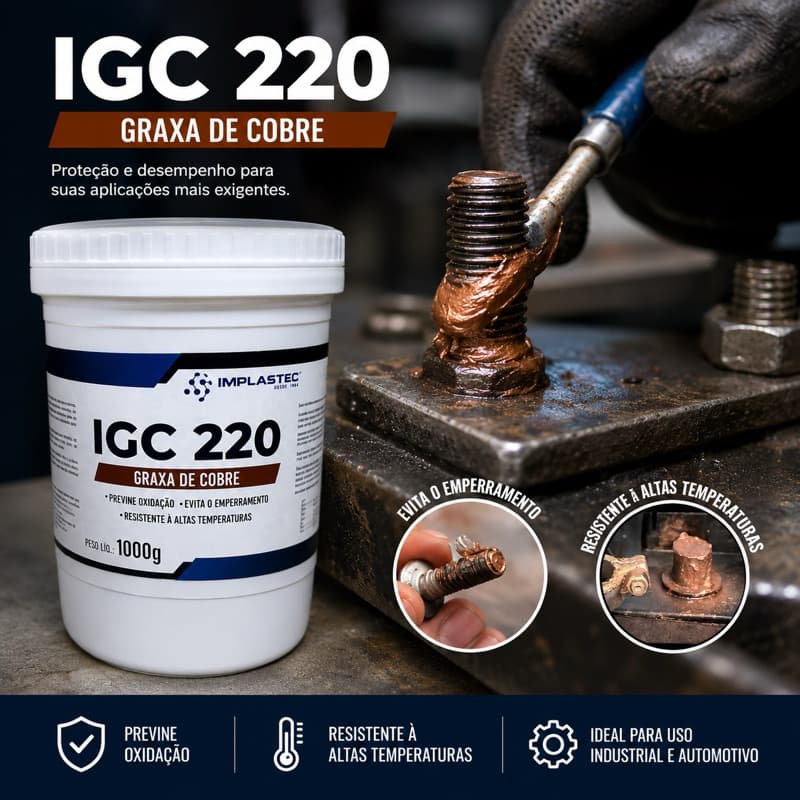 Graxa de Cobre 1 KG IGC 220 Implastec - Alta Performance para Lubrificação e Proteção