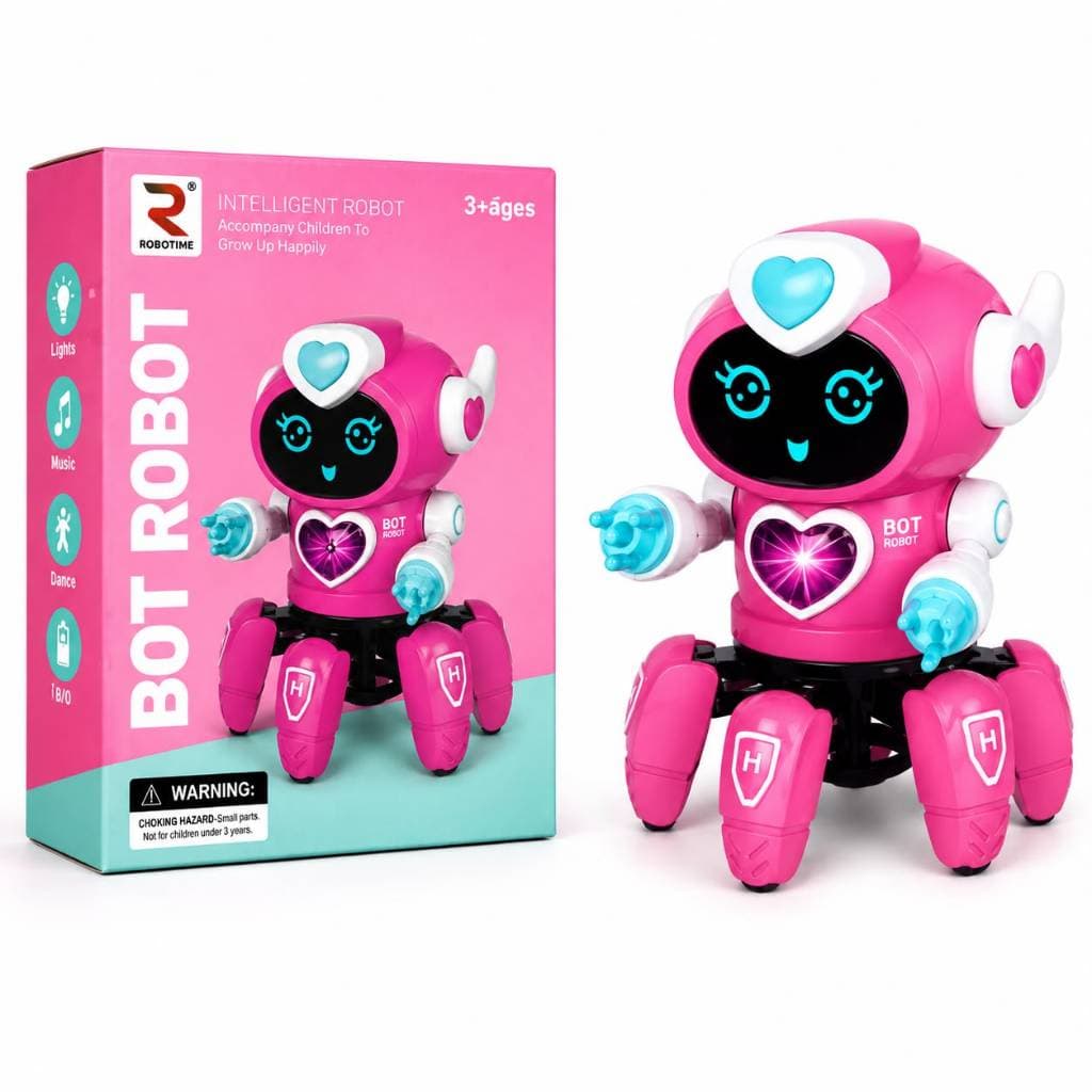 Robô Aranha Lady Dançarina Brinquedo Interativo Presente Criança com Luz e Musica