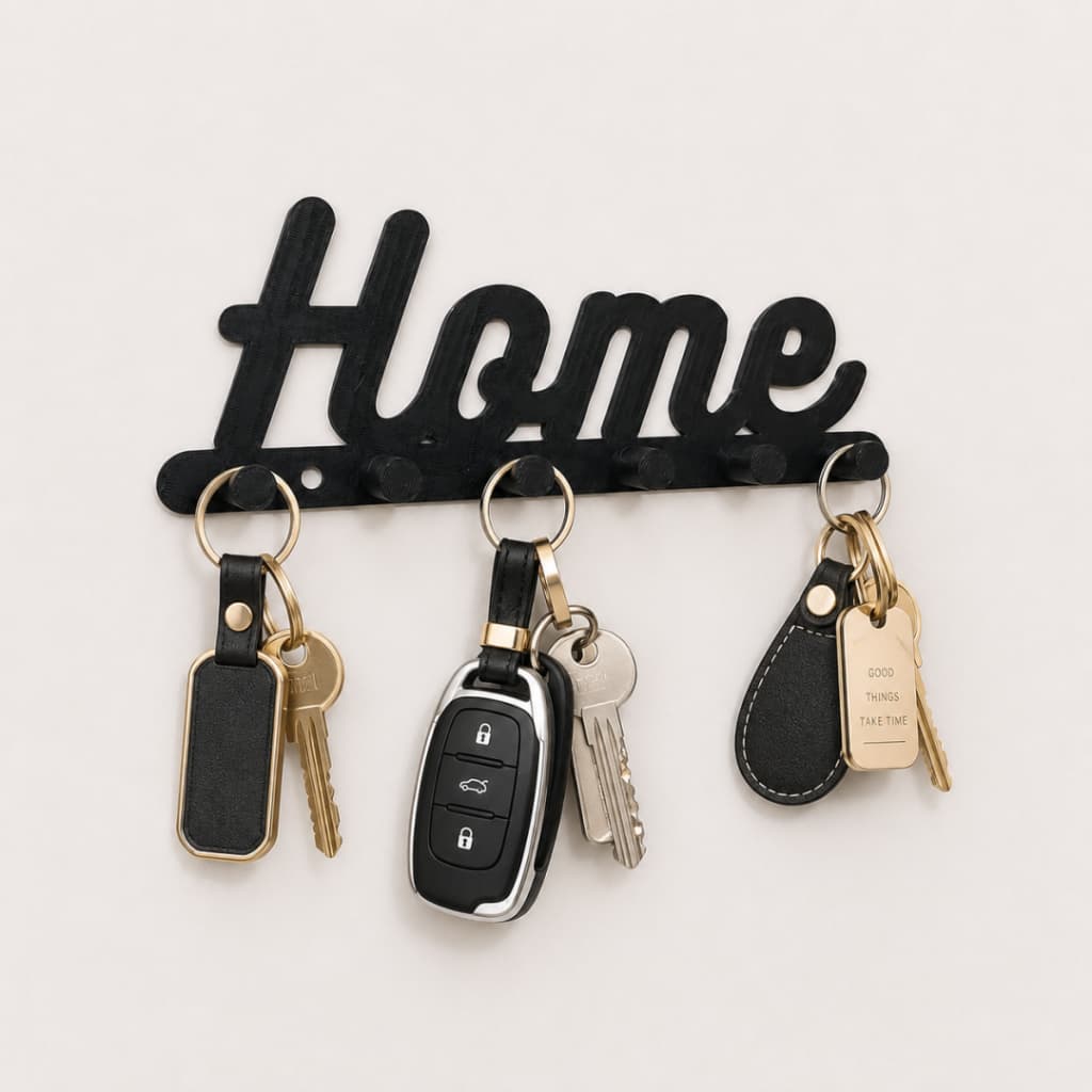 Porta Chaves de Parede HOME Decorativo