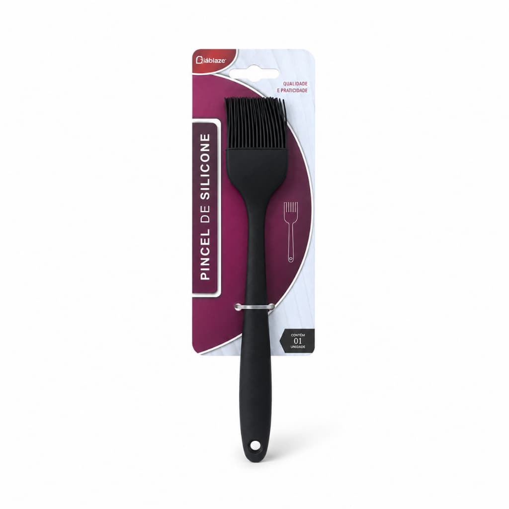 Belakaza Pincel Culinário de Silicone Preto 26,3cm para Cozinha Churrasco e Confeitaria