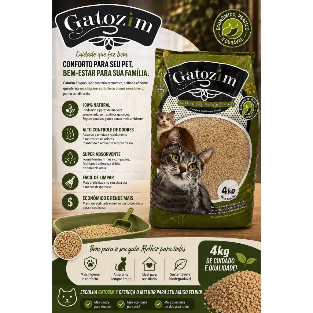 AREIA HIGIENICA GRANULADA PARA GATOS 4KG
