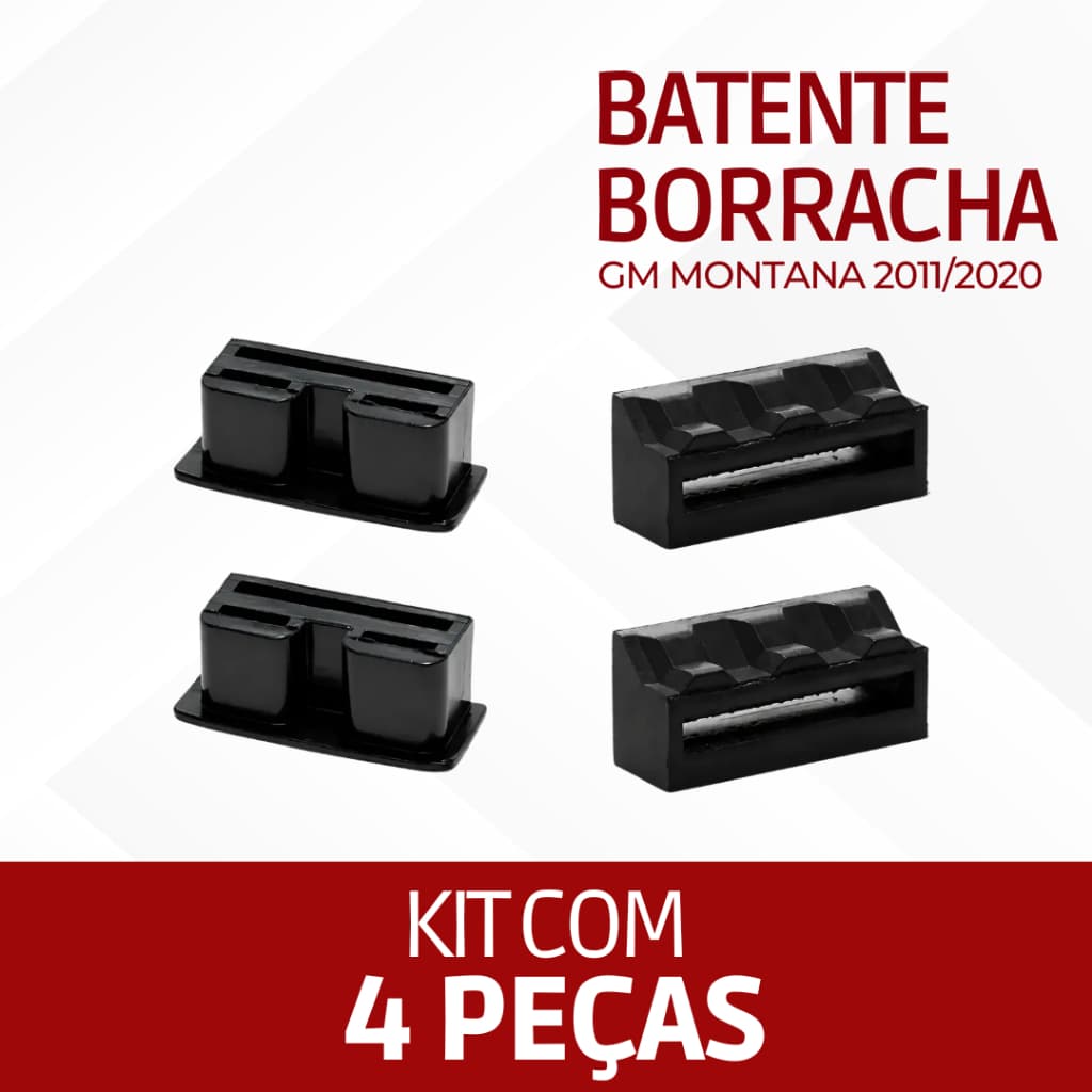 Kit 4 Batente Borracha Coxim Tampa Tras Montana Gm-2011/2020