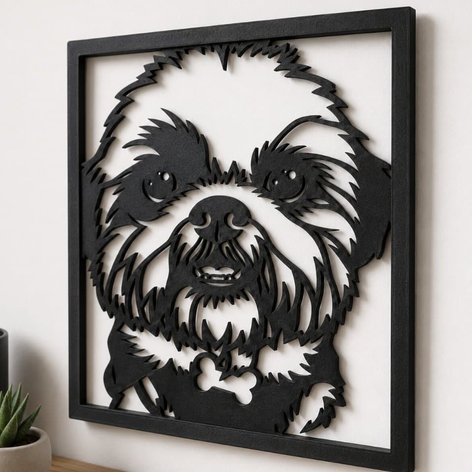 Quadro Decorativo de Parede Shih Tzu