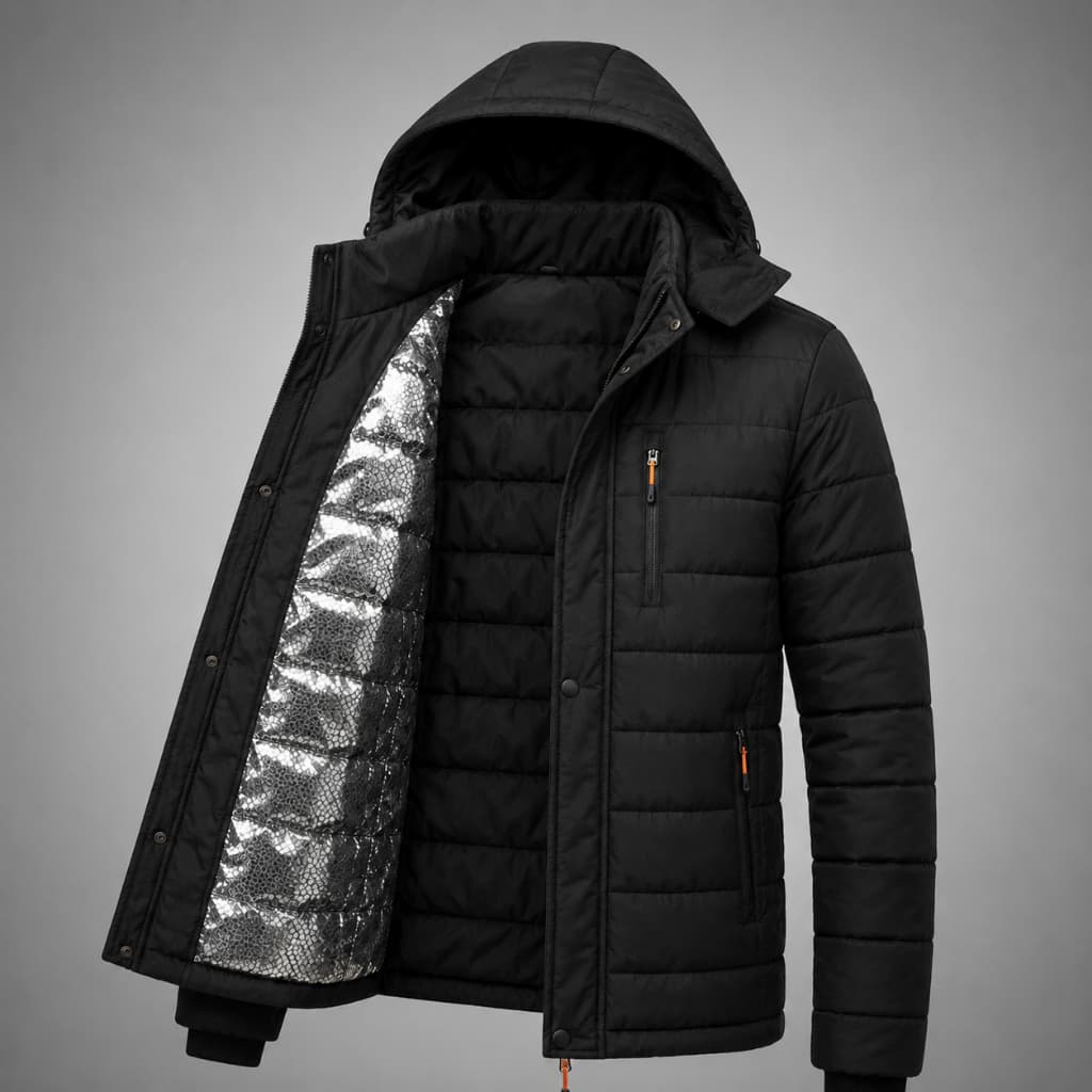 Jaqueta Térmica Forrada Bobojaco Inverno Intenso Masculina Com Capuz Removível Presente Dia dos Pais
