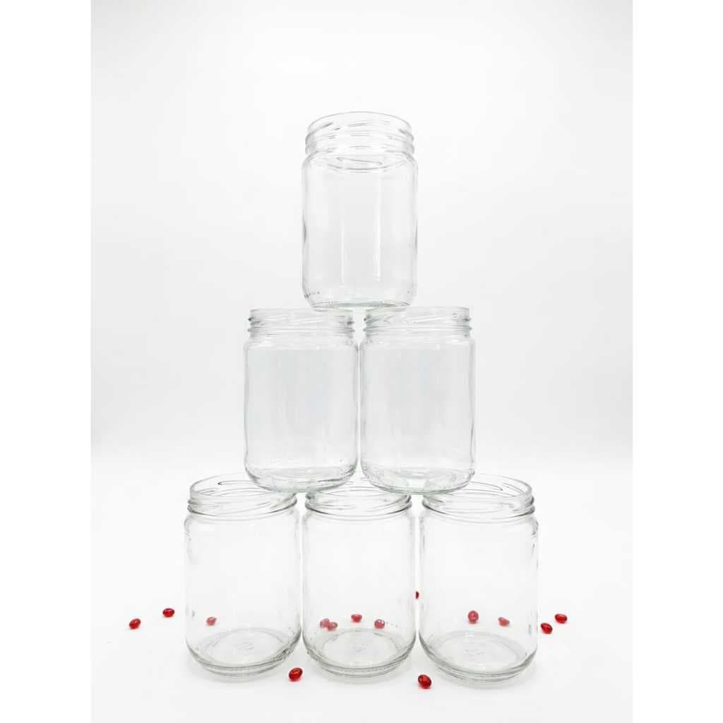 kit 6 Pote de Vidro Premium sem Vedação Hermética para Conservar  450 ml
