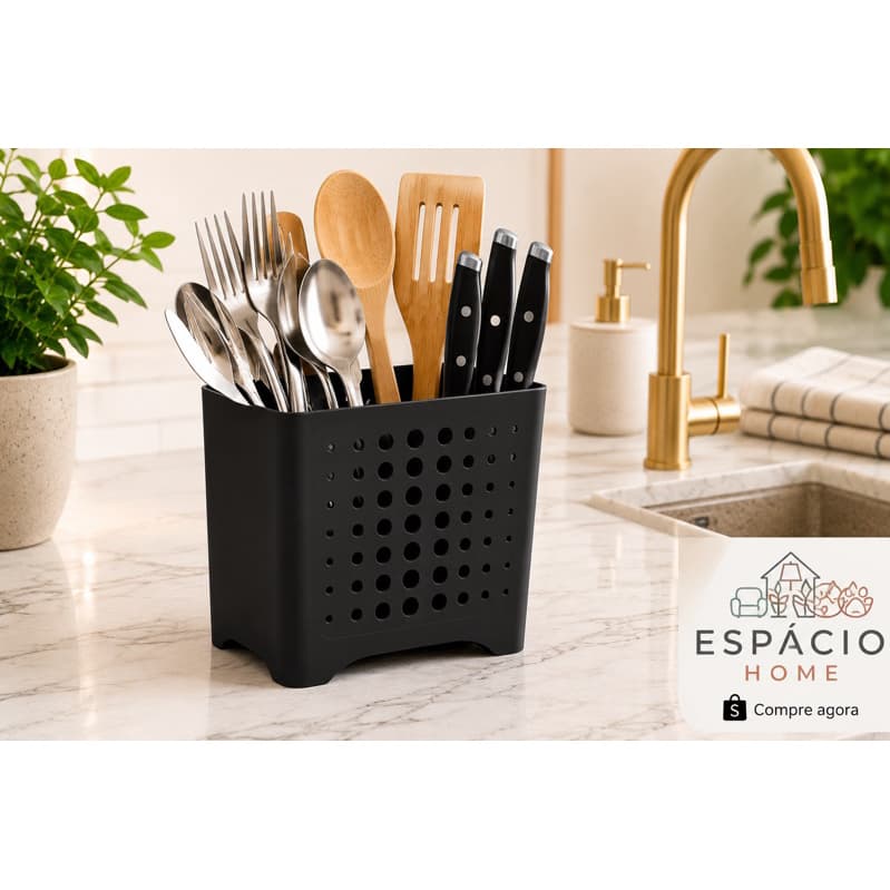 Porta Talher - Organizador de Cozinha - Pia - Escorredor e organizador