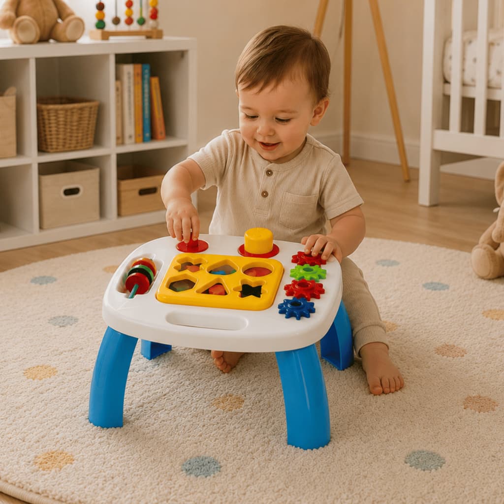 Mesinha Infantil Mesa Atividade Didática Divertida Brinquedo Criança Bebê Menino Menina Colorido