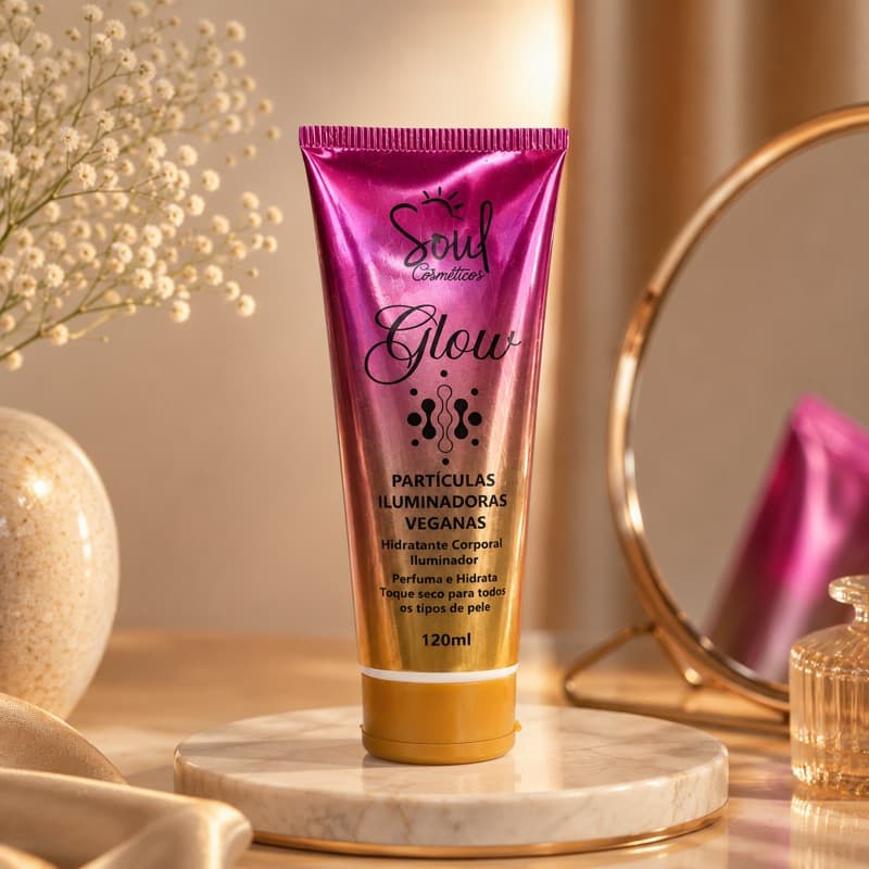 Glow Hidratante Corporal Iluminador Soul Cosméticos 120ml