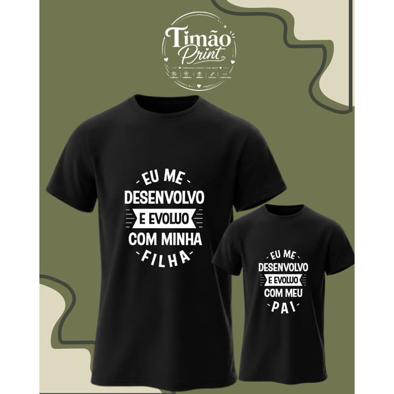KIT CAMISA PAI E FILHO(A) – DIA DOS PAIS 💙