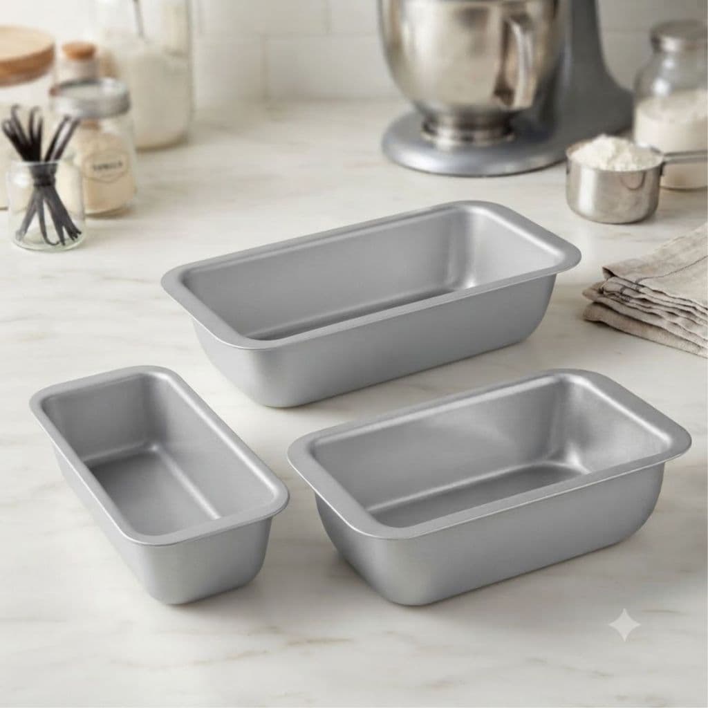 Conjunto Formas Aluminio Antiaderente Assar Pães Panificação Kit 3 Peças