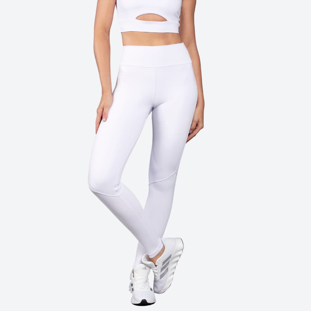 Legging Fitness Academia Corrida Feminina Dupla em Poliamida Zero Transparência Cintura Média
