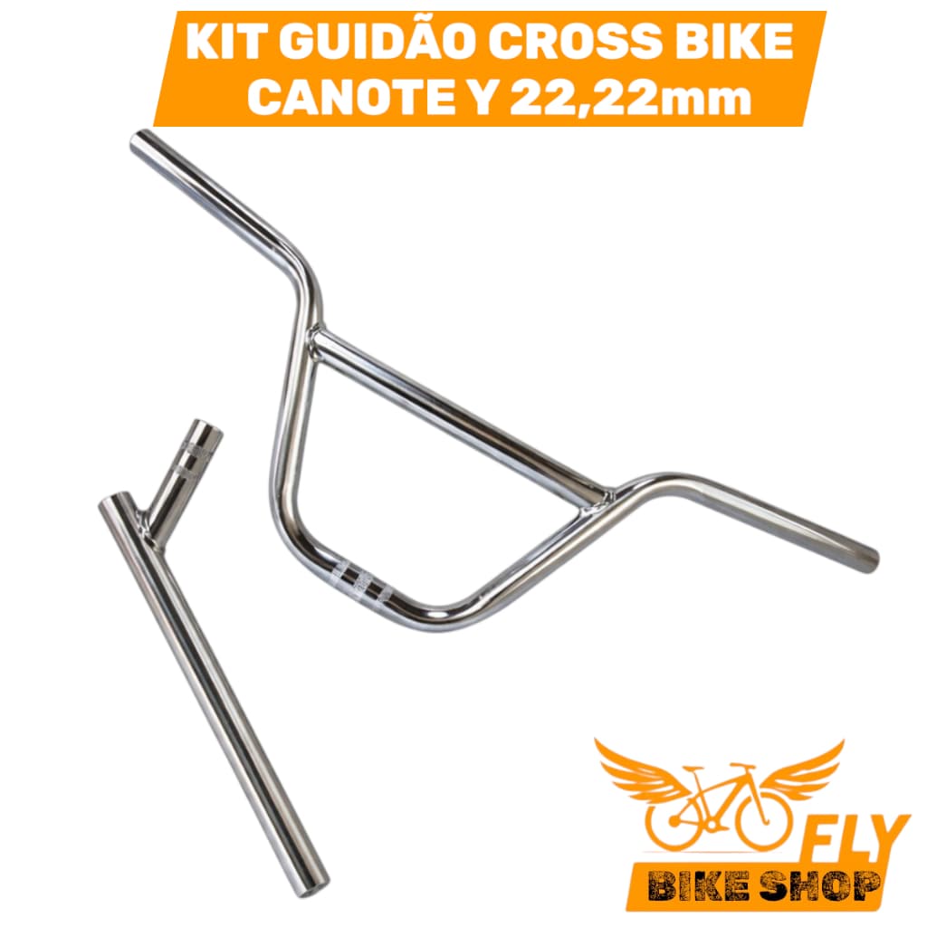 GUIDÃO CROSS DNZ ARO 20 ARO 26 FLY BIKE BMX FREESTYLE CANOTE Y SELIM PARA Bicicletas montadinha raio