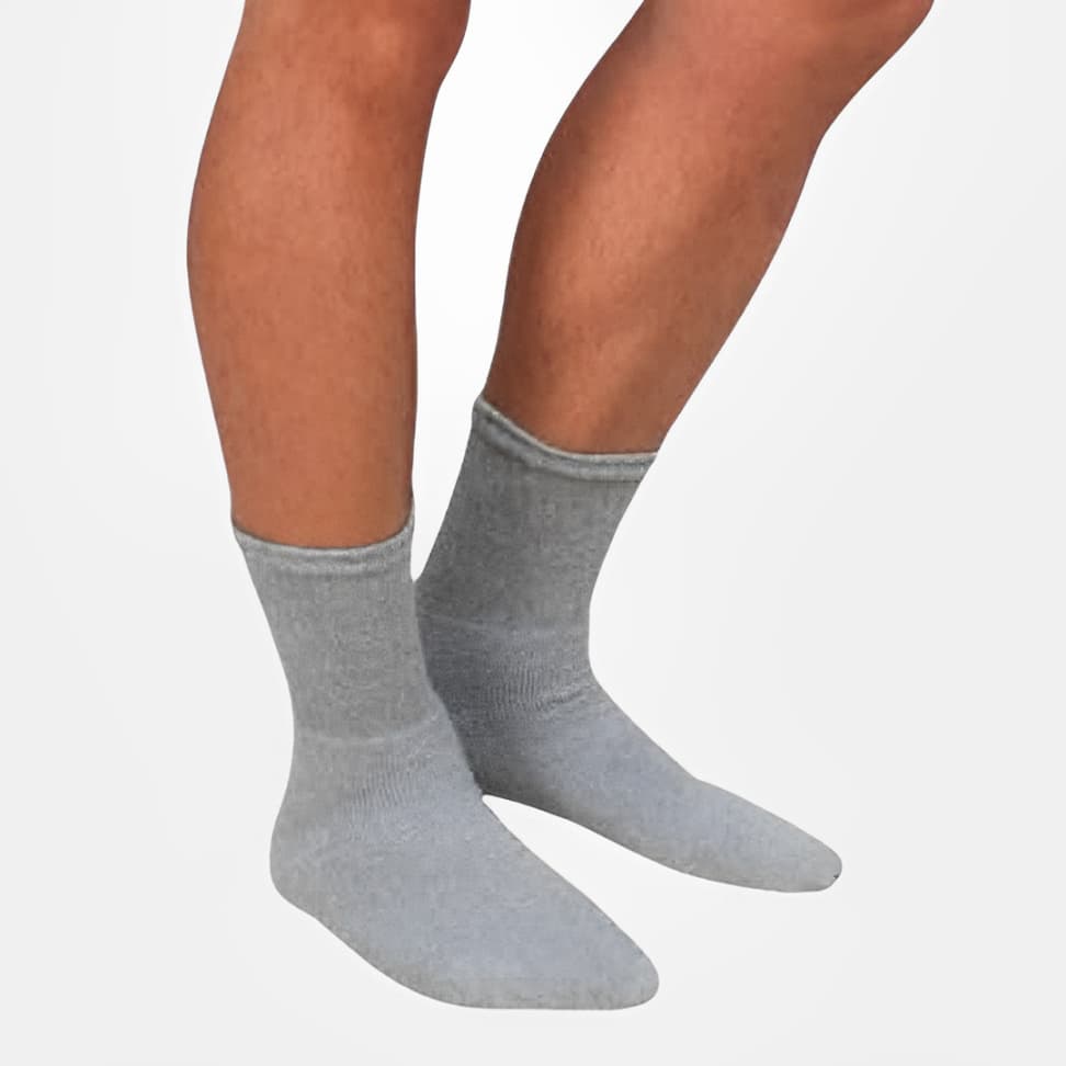 Par de Meia Cano Alto Masculina Lisa Básica Neutra Confortável Ideal Para Esportes e Dia a Dia