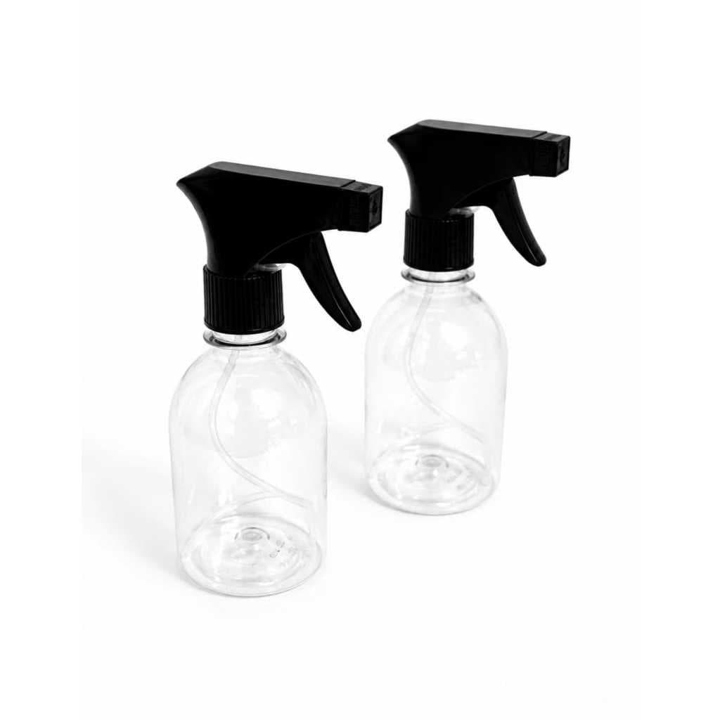 Kit 2 Borrifadores Spray Pulverizador PET 250ml Vazios com Gatilho Preto Multiuso