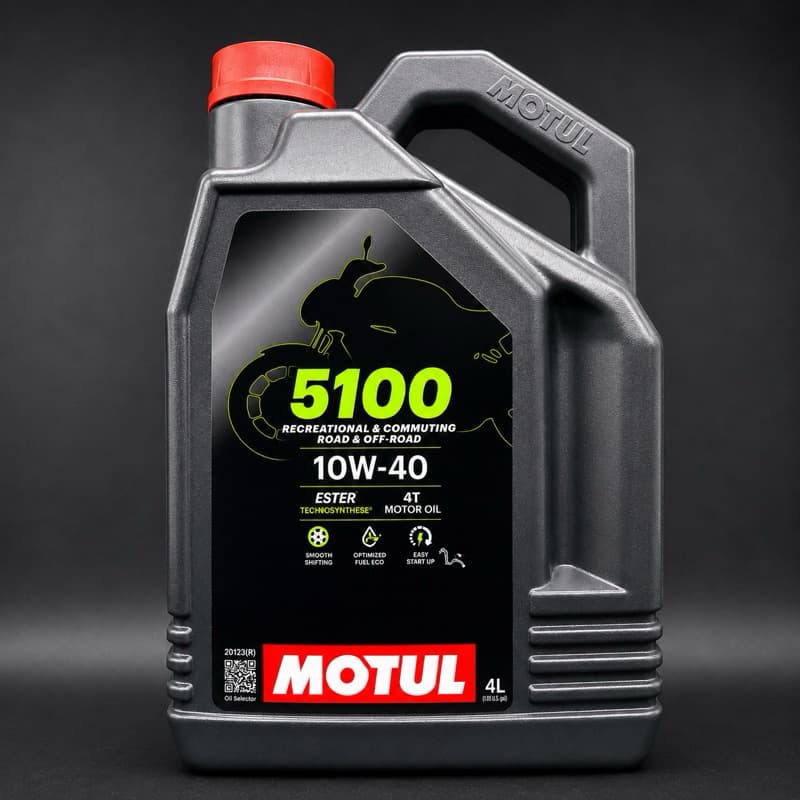 Óleo Motor Motul 5100 10W40 4L API SP JASO MA2 Technosynthese Ester Lubrificante Motor 4T Moto Original