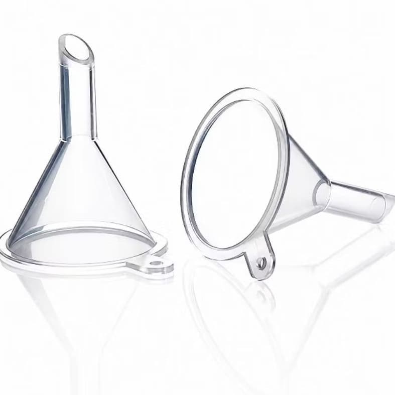 Kit com 2 - Mini Funil de Plástico - Perfume Aromaterapia Transparente