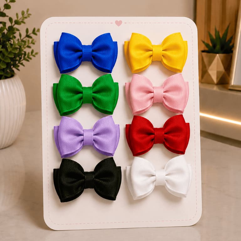 Kit 1 ou 2 Lacinhos Cabelo Bico de Pato Varias Cores Moda Virginia Infantil