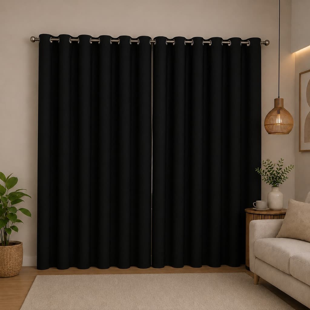 Cortina decorativa para sala 3.00x2.50 tamanho grande