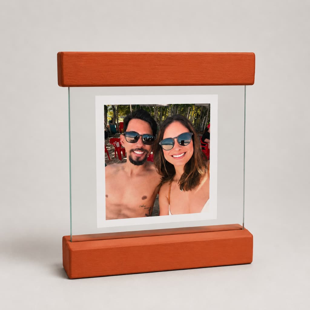 Porta Retrato Terracota Namorados Presente Personalizado 10x10