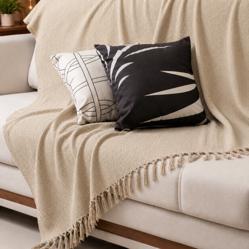 Manta para Sofá e Poltrona 2,10x1,20 Luxo Decorativa Elegante para Sala Várias Cores