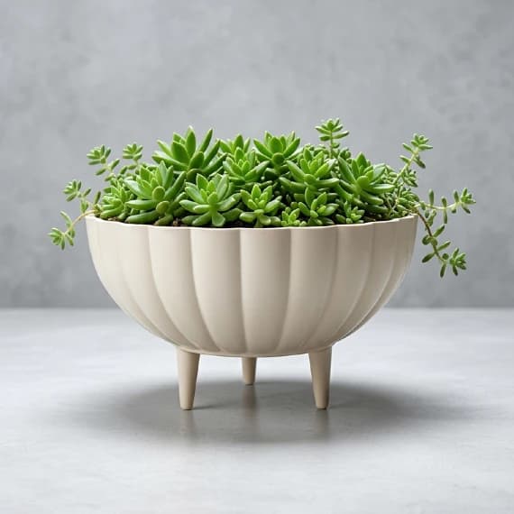 Vaso Decorativo Bacia Moranga 15x25 Alto Brilho Jardim Planta Cachepô Multiuso Fruteira