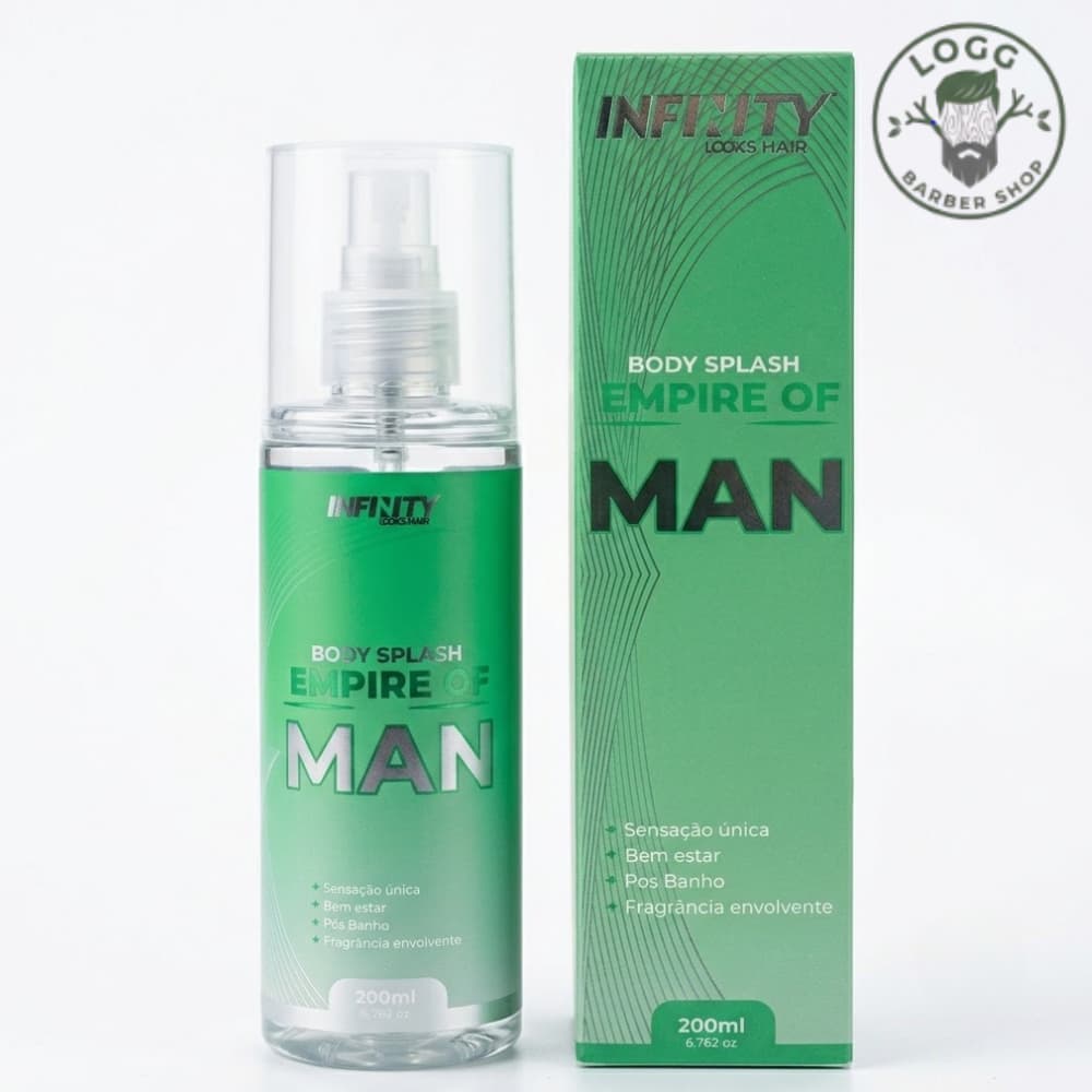 Kit 2x Body Splash Empire Of Man Infinity 200ml cada - Perfume Masculino Pós Banho, Fixação Prolongada