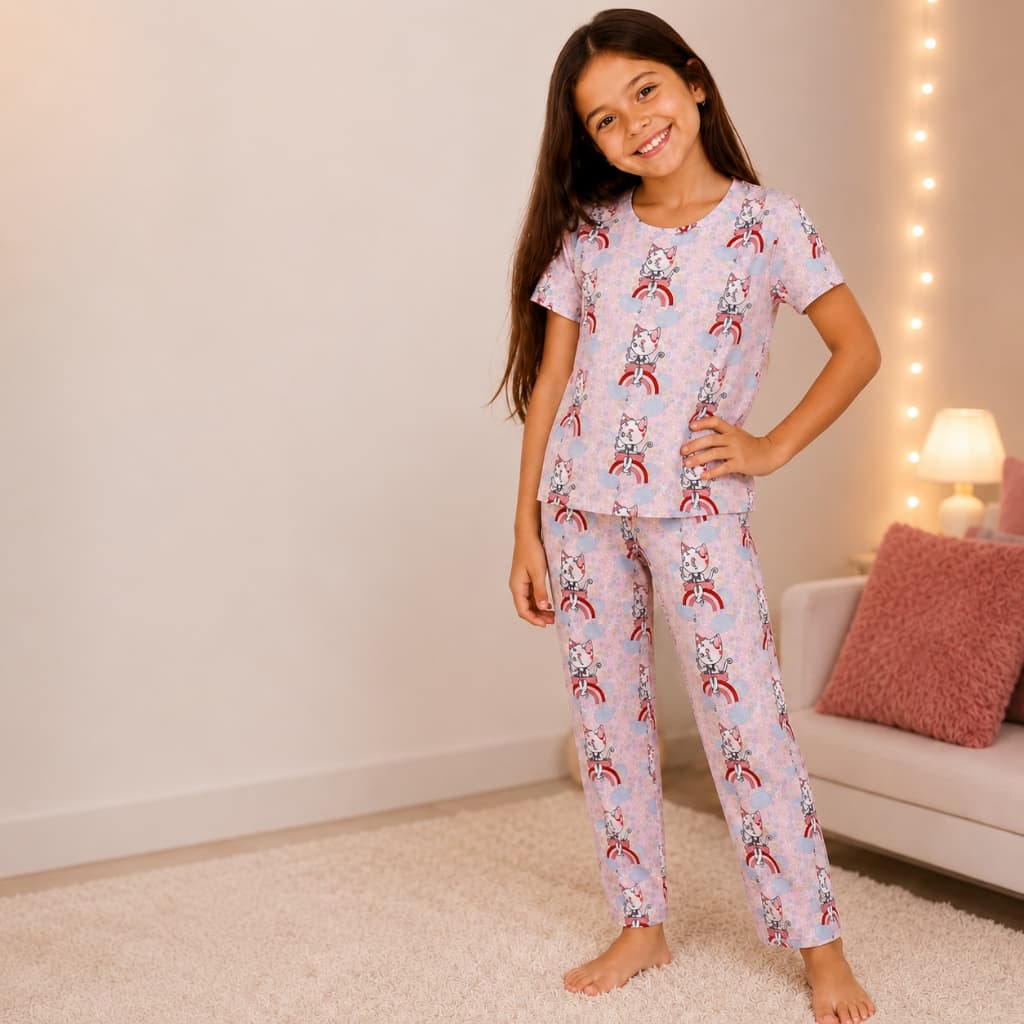 Pijama Infantil Menina Suede Premium Macio Não Encolhe Não Desbota Não Dá Bolinha Confortável