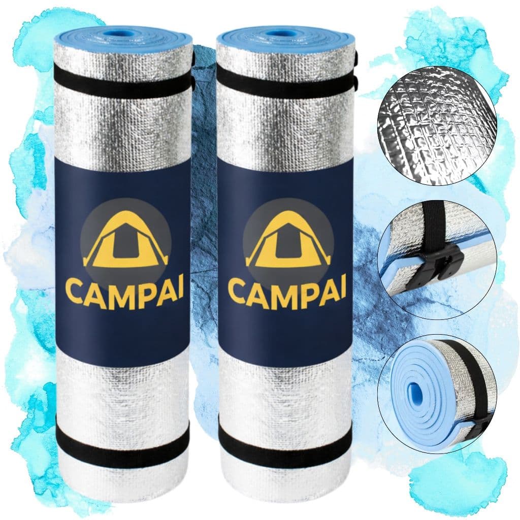 Kit 2 Isolantes Térmicos EVA Aluminizado Impermeável Camping Campai