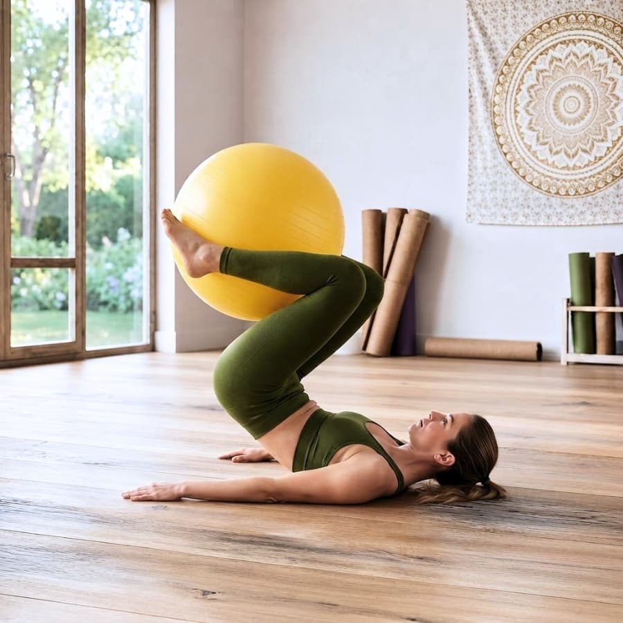 Bola Fisioterapia De Pilates Treino 65cm Exercício Elástica Treino em Casa Funcional Yoga Academia
