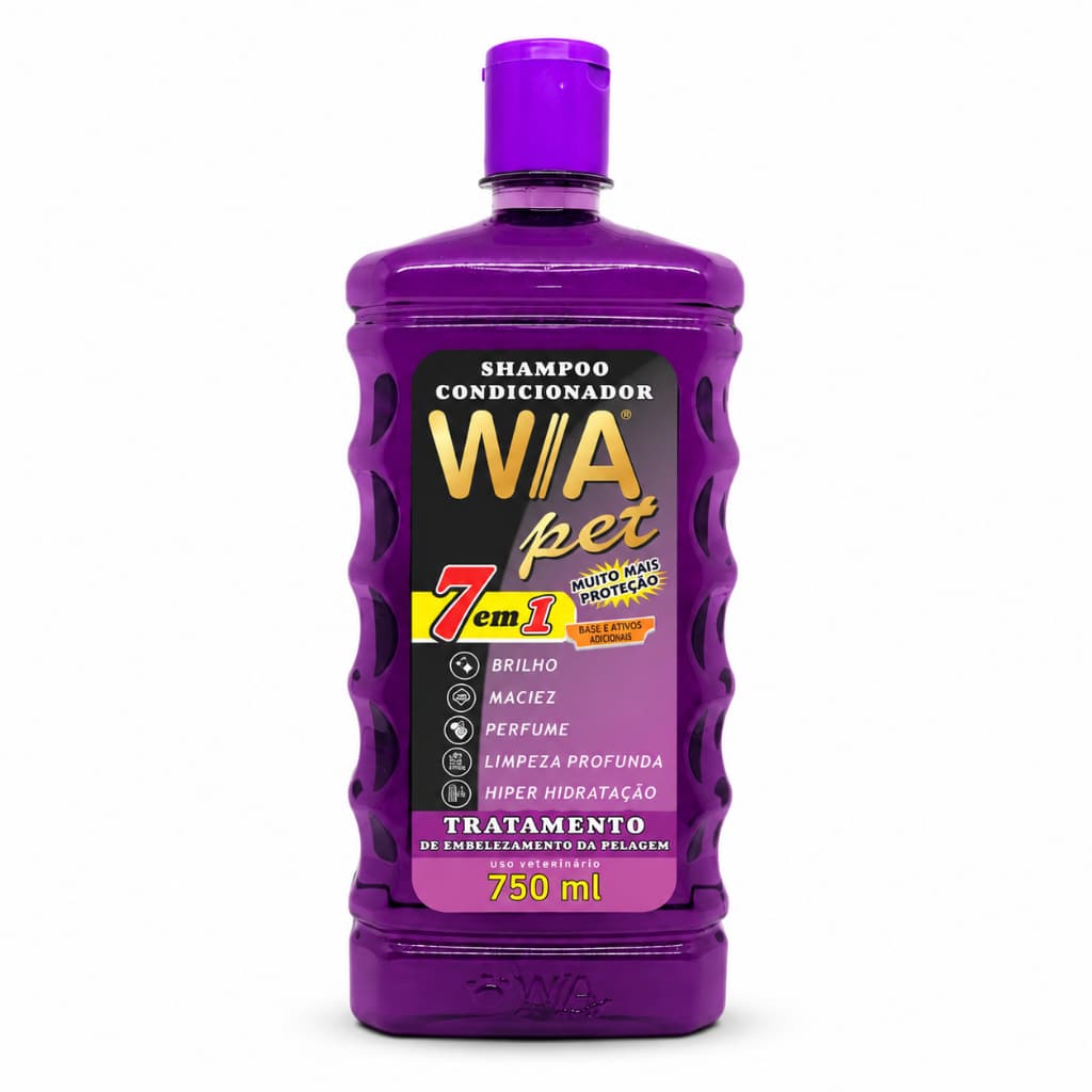 Shampoo e Condicionador Pet 7 em 1 para Cães e Gatos 250ml ou 750ml