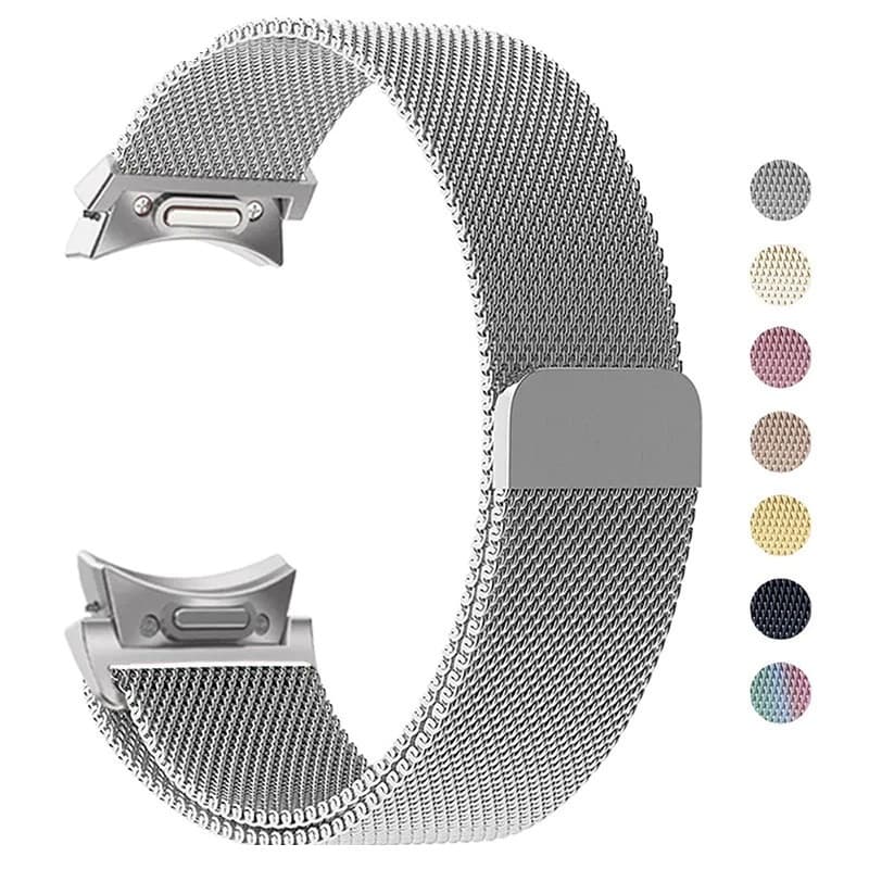 Pulseira De Metal Milanese Aço Para Relógio Smartwatch Samsung Galaxy Watch 9 8 7 FE 6 5 4
