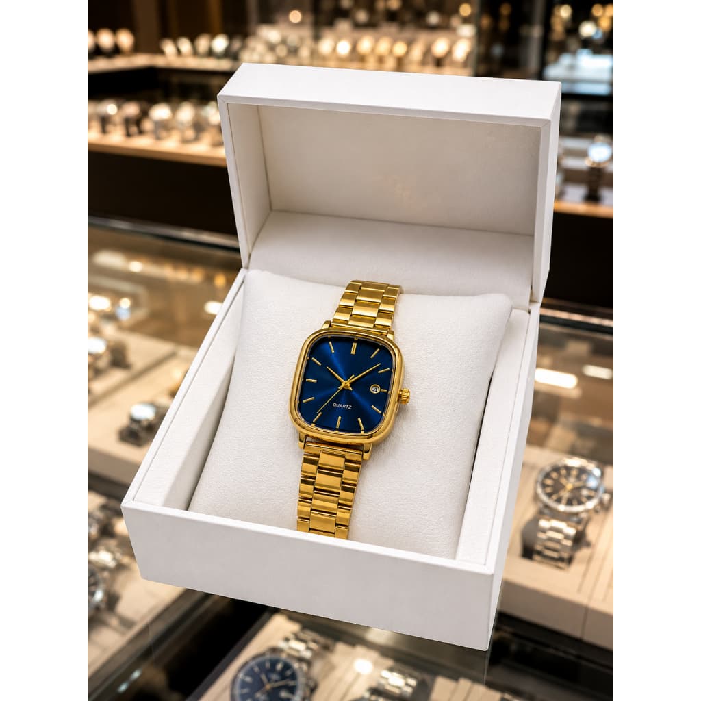 Relógio Unissex Luxo Elegante Feminino Masculino Quadrado Especial Vintage E117 A138 3242