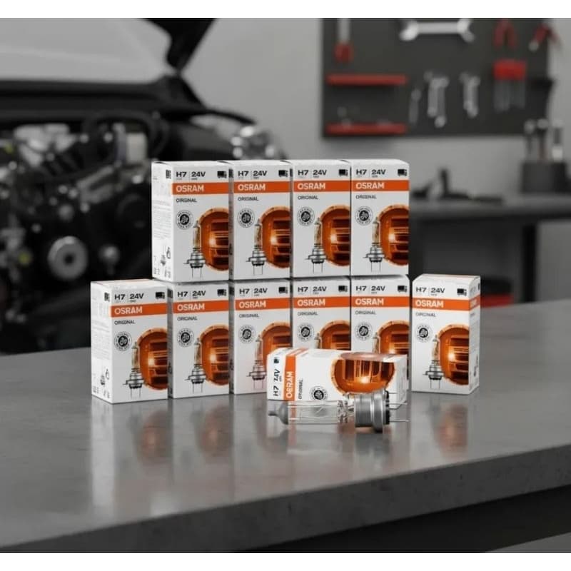Kit 10 Lampada Halogen H7 24v 70w Osram Caminhao Onibus