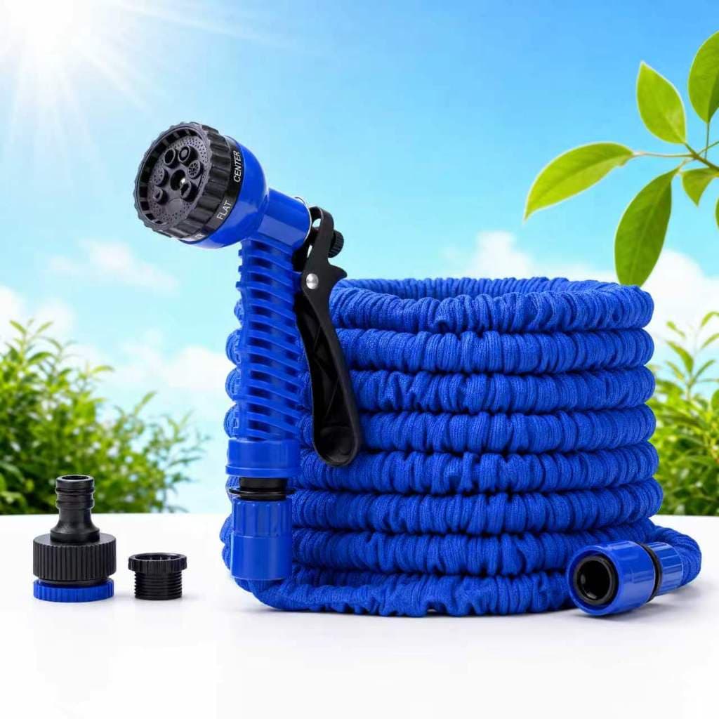 Mangueira Mágica 15M Flexível 7 funções Jato Irrigação para Jardim Lavagem de Carro