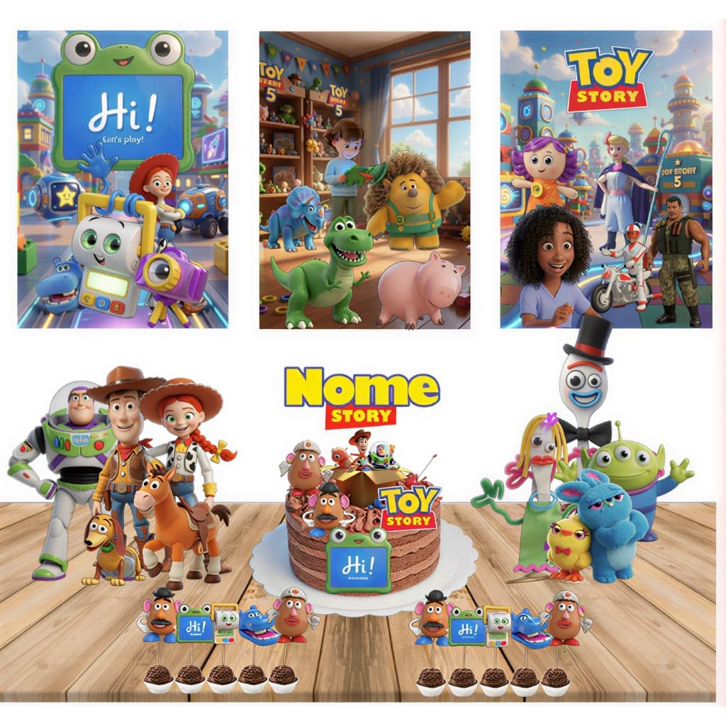 Kit Festa Toy Story 5 Decoração Festa infantil Envio Rápido festa em casa completa