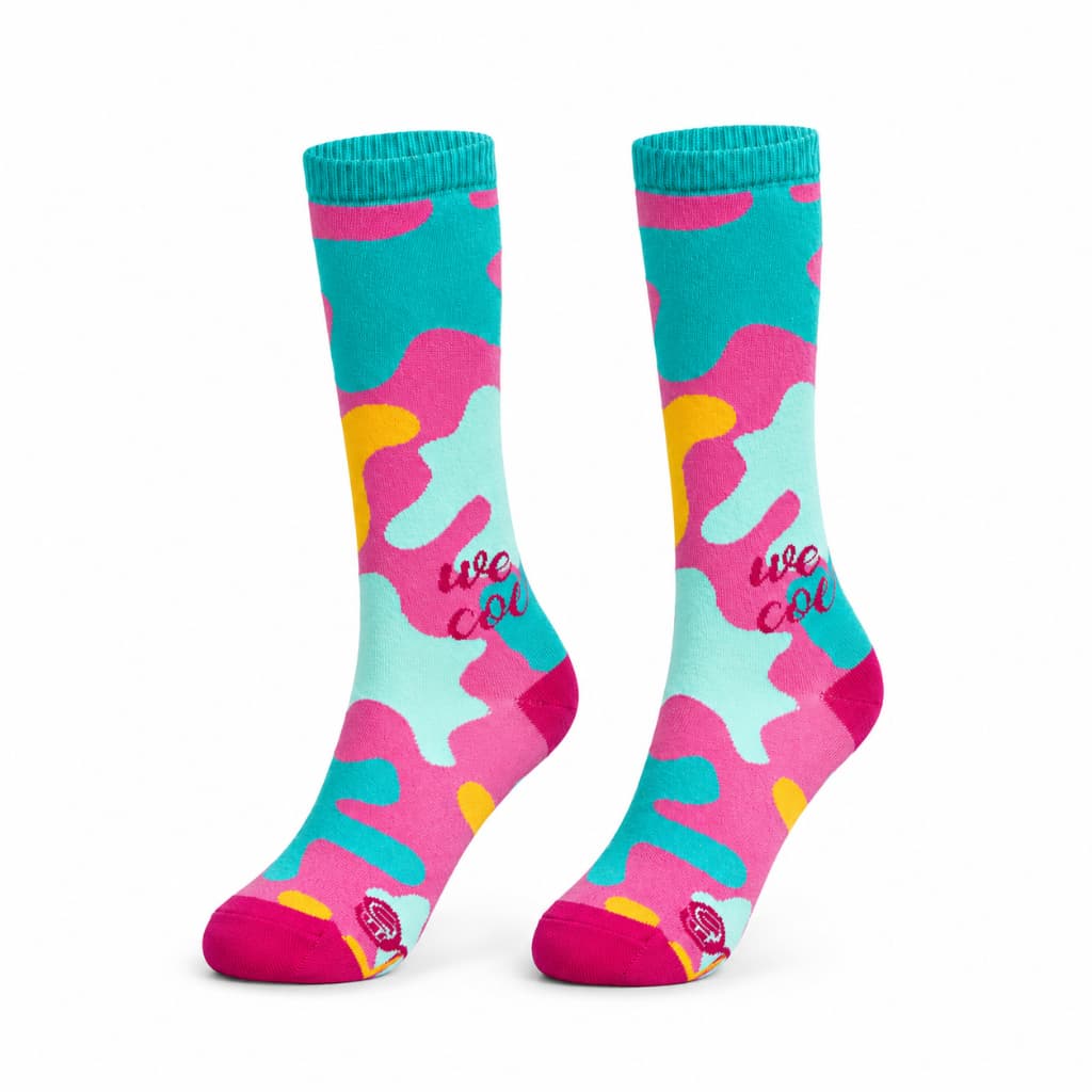 Meia 3/4 Adulto e Infantil Cano Alto Modinha Camuflada