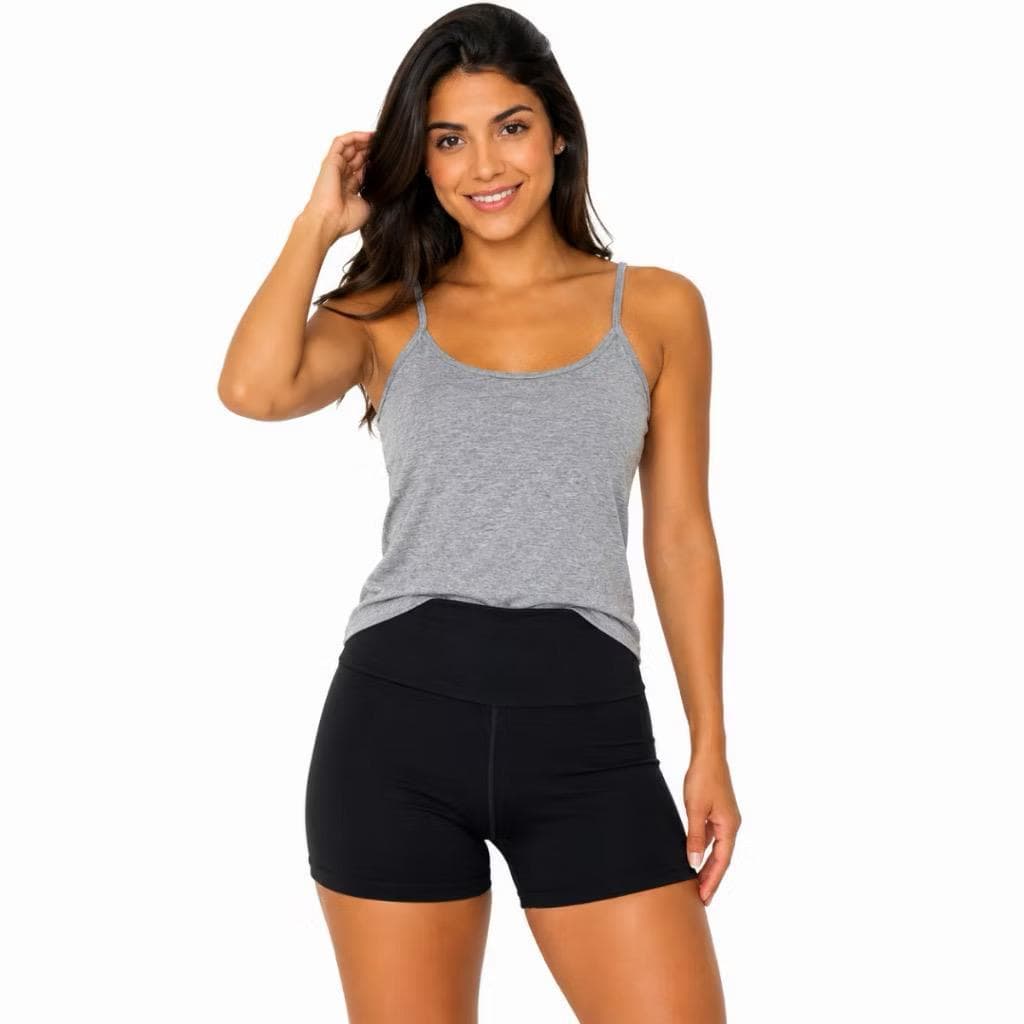 Conjuntos Blusinha De Alcinha básica Regata+Short Curto Leg