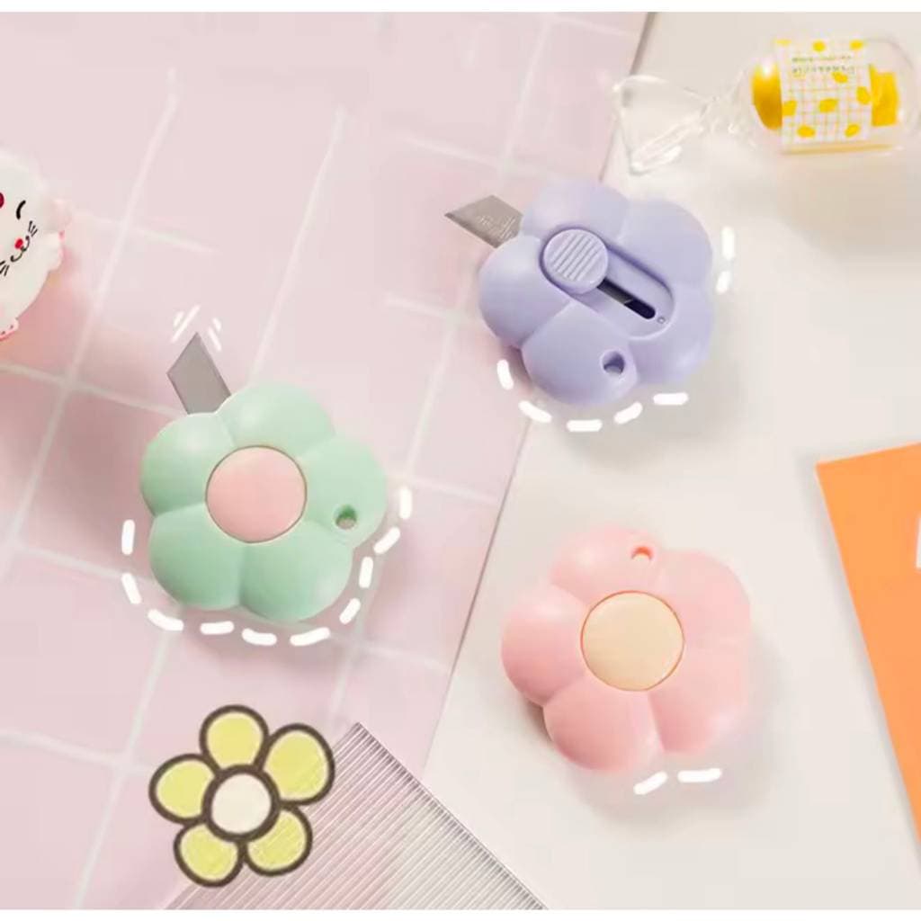 Mini Estilete Flor  - Papelaria Fofa Kawaii - Estilete Fofo